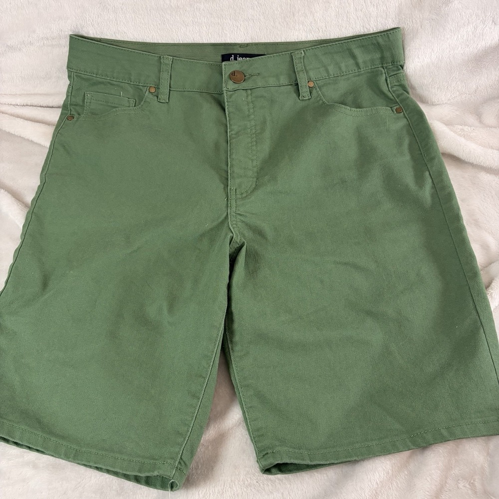 d. jeans Bermuda Jorts 12 hidden elastic waistband golf Comfort Classic Green